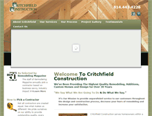 Tablet Screenshot of critchfieldconstruction.com